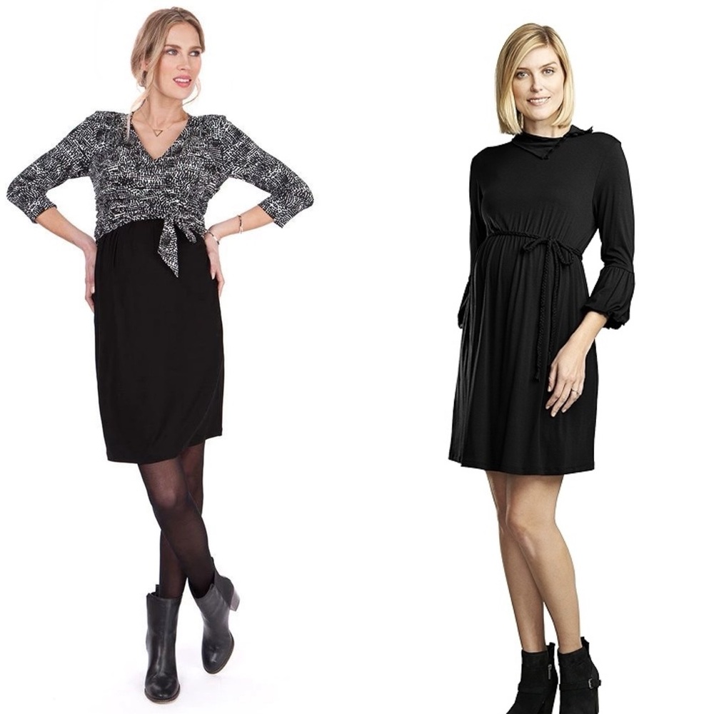 Two maternity work dresses (Seraphine and Maternal America) size 4/ small